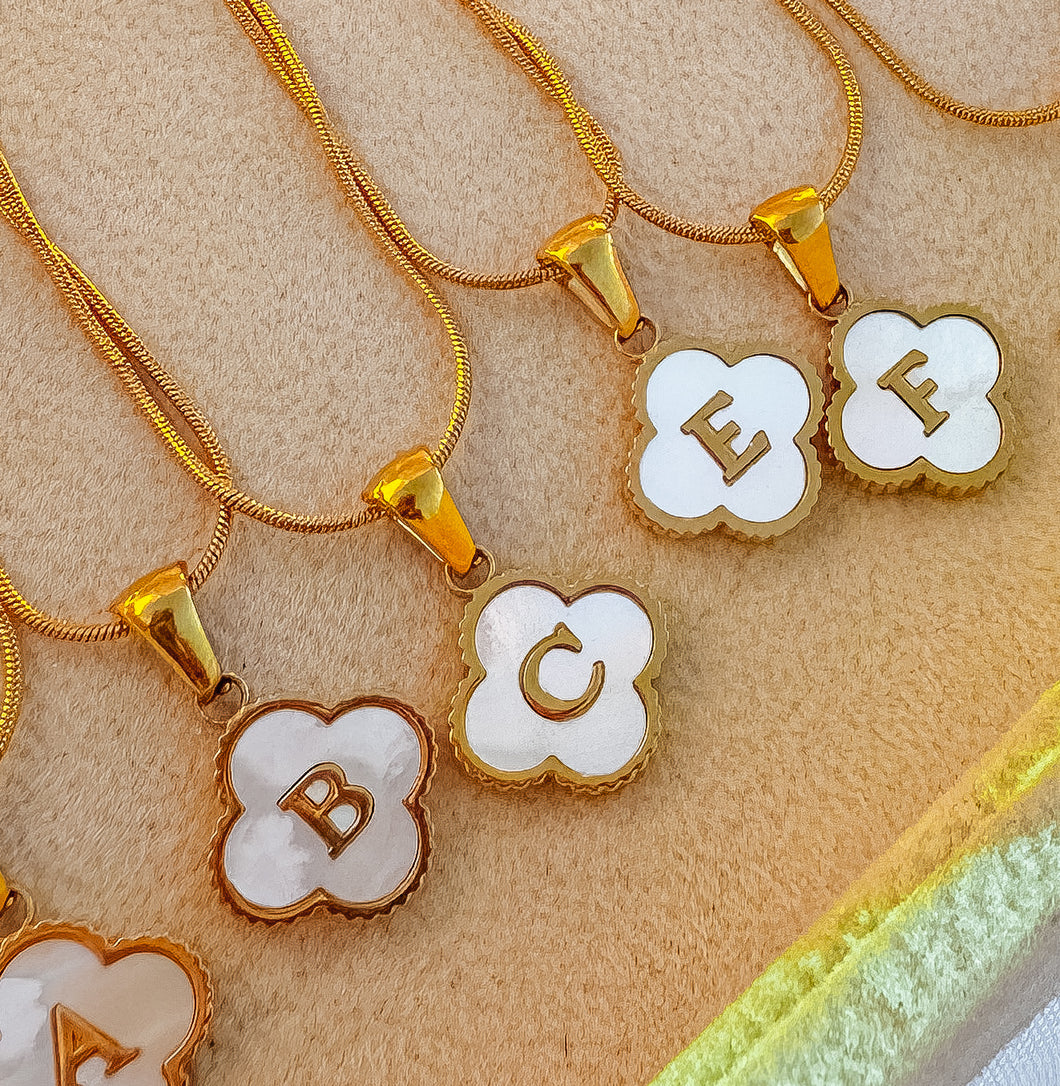 Clover Initial Necklace